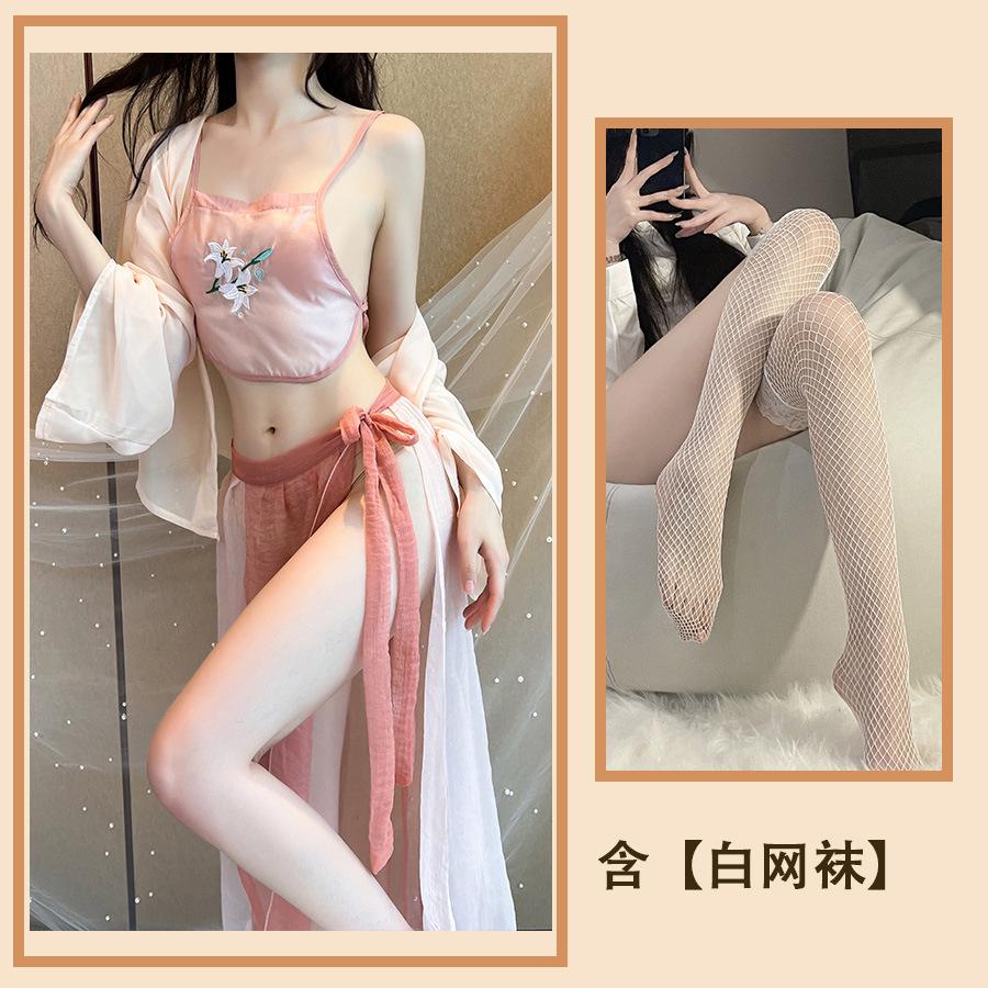 Sex Underwear Sexy Pure Desire Hot Uniform Retro Belly Pocket Antique Embroidery Seduction Nightdress Republic of China Suit