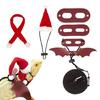 Lizard Leash Harness Set Christmas Costume Hat+Scarf for Gecko Hamster Ferret