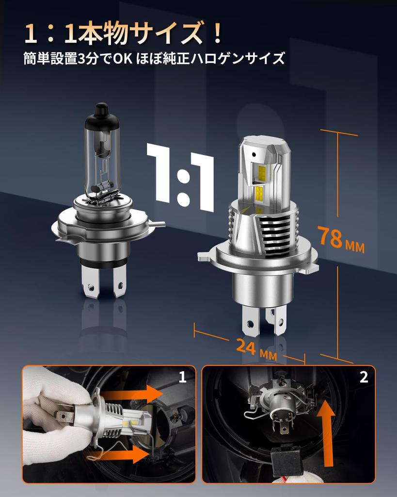 SEALIGHT H4 Hi/Lo LED Headlight Latest 7535 CSP! (36,000 Lm, 40 W, 6,500 K,