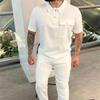 2023 European & American Men's Polo Shirt + Long Pants Sports Set - Spring/Autumn Casual Style