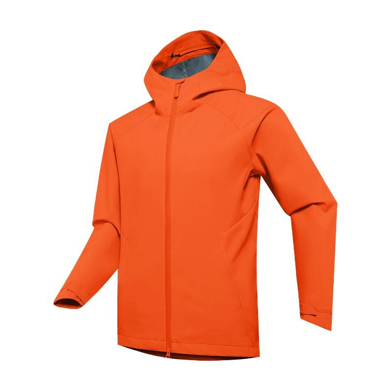 Leichte dünne einlagige winddichte wasserdichte atmungsaktive Hard-Shell-Jacke Unisex mit Kapuze durchgehend gefüttert für Outdoor-Radfahren Wandern