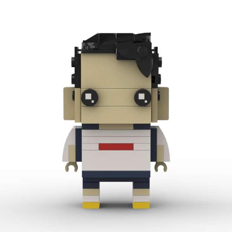 Building Block Compatible, Ornament, Sun Xingmin, Puzzle Puzzle, Square Head Boy Toy Football, Korean Player