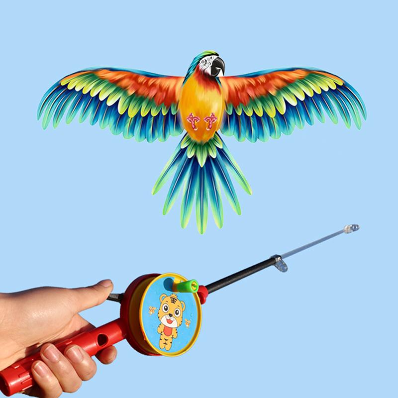 1Set Children Kite Toy Cartoon Butterfly Swallows Eagle Kite With Handle Kids Flying Kite Outdoor Toys