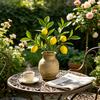 2pcs Lifelike Artificial Lemon Branches | 50 Cm / 19.69 Inches, Realistic Plant Design, Synthetic Plants for Holiday, Daily, Wedding
