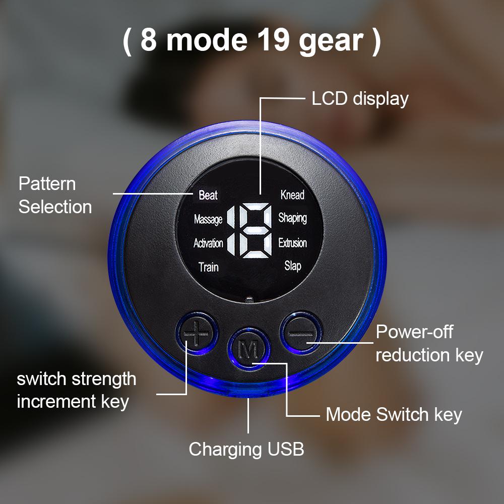1Pc Foot Massager Tens For Muscle Relaxation LCD Display Screen Back Legs Massager Pad With Remote Control