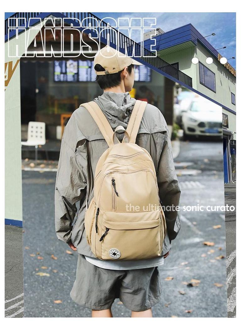 Niche Lightweight Nylon Backpack: Large-Capacity, Casual, Unisex Shoulder Bag for Commuters and Students