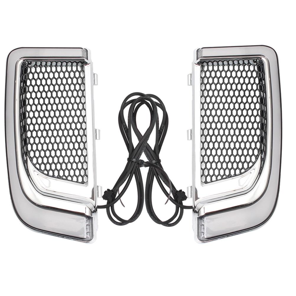 LED Lower Fairing Grills Turn Signal Running Lights for Harley Touring Road King Street Glide Ultra Limited 2014-2024