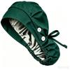 Satin Lining Surgical Hat Elastic Ponytail Holder Cap New Matte Fabric Cap  For Nurse