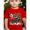 Christmas Children's Clothing Fashion Pattern 3D Print Casual Round Neck Short Sleeved T-Shirts Comfort T-Shirts for Children