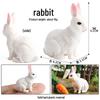 Realistic Animal Models: White Fox, White-tailed Deer, Arctic Fox Children's Gift Toys