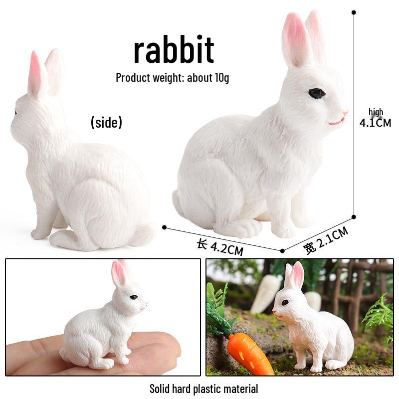 Realistic Animal Models: White Fox, White-tailed Deer, Arctic Fox Children's Gift Toys
