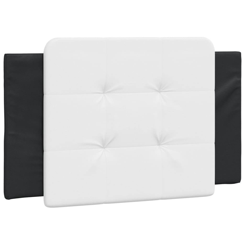Vidaxl Bed Frame With LED, Black-White, 100X200 Cm, Faux Leather