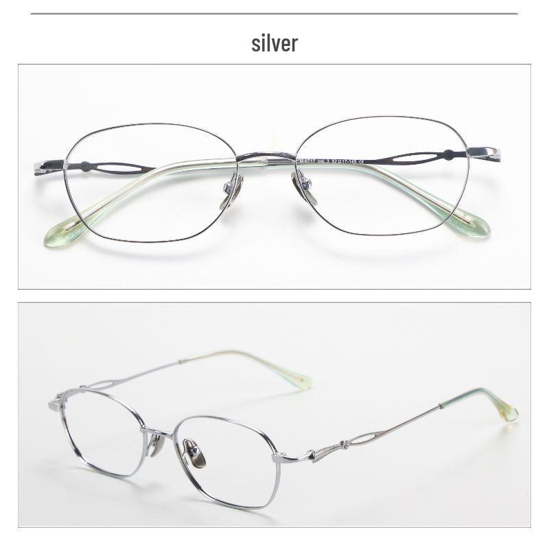 Unisex M6717S Titanium & Acetate Retro Eyeglass Frame – Prescription-friendly for Nearsightedness