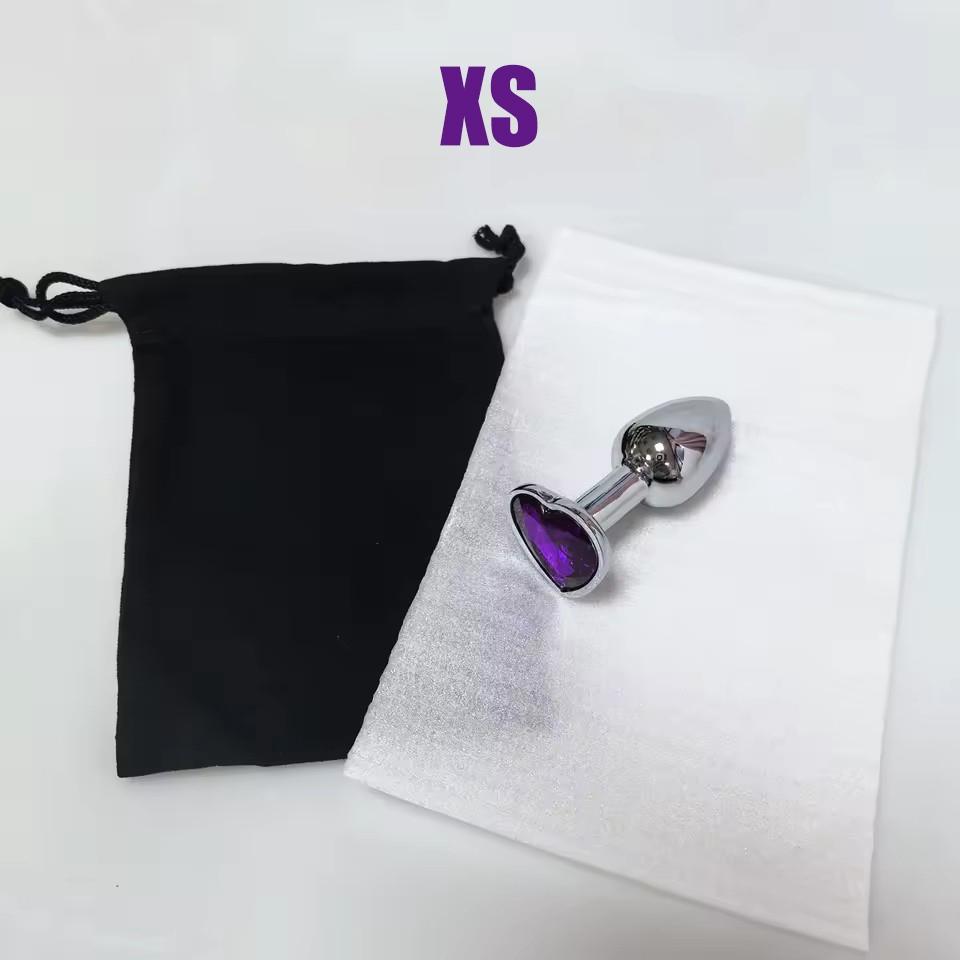 Heart Base Metal Anal Plug Stainless Beginner 5 Size Butt Plug Anus Masturbation Stimulator Dildos Adult Sex Toys For Man Women