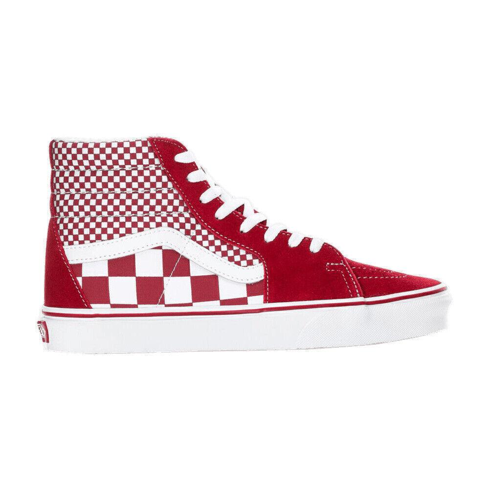 Vans Sk8-Hi  Red Mix Checker  VN0A38GEVK5 Men s Shoes