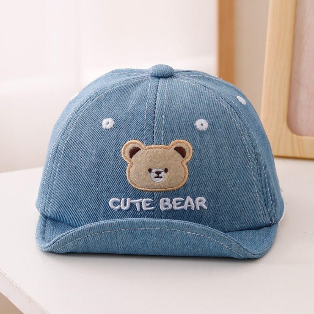 Cute Cartoon Baby Baseball Cap Bear Embroidery Peaked Caps Fashion Baby Hat  Boys Girls