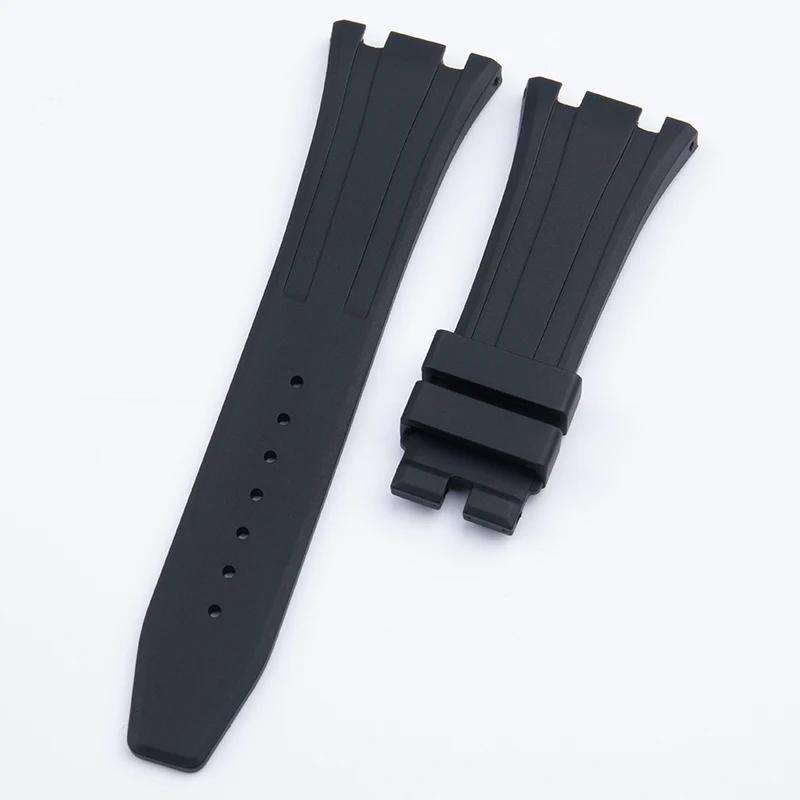 Für Audemars Piguet Armband 15400 15500 26331 3,5 mm Endstück Armband Uhrenarmband Handgelenk Weiches Gummi Uhrenarmband 26 mm Für AP Armband
