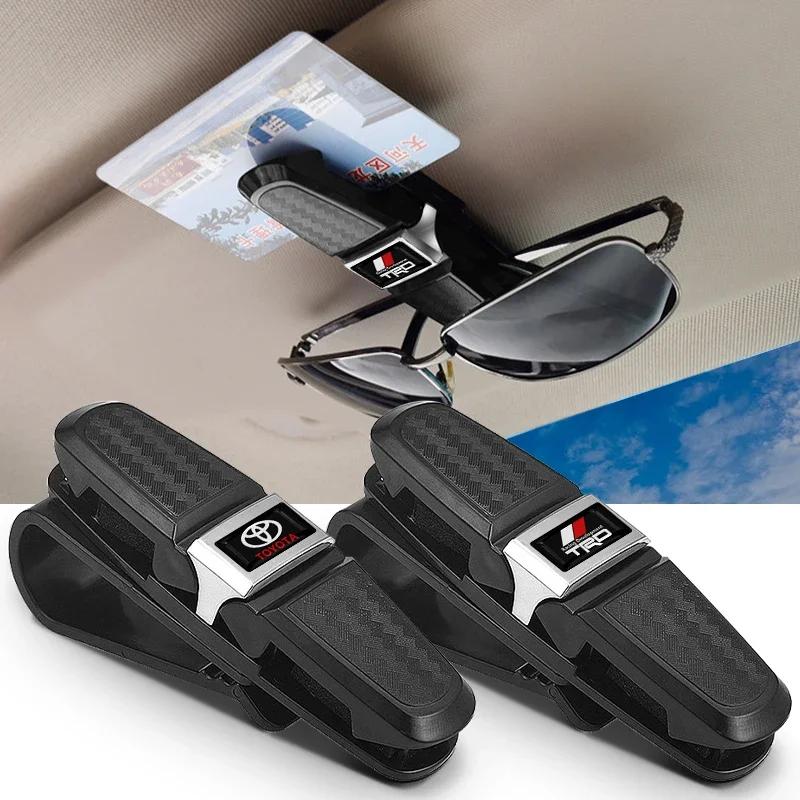 Auto Sluneční clona na auto Krabička na brýle Univerzální Klip na sluneční brýle Karta Vstupenka Pro Toyota TRD Camry 40 Corolla Auris Yaris Rav4 Ozdobit
