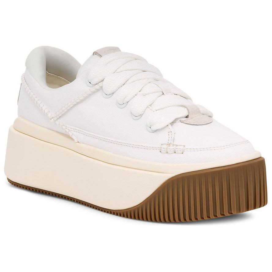 UGG Fashion Platform Fabric Stylish Comfortable Non-Slip Wear-Resistant Increased Height Low-Top Sneakers Women sneakers White 1167499-WHT