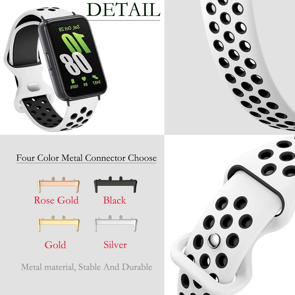 Kompatybilny z inteligentnym zegarkiem Samsung Galaxy Fit 3 Okrągły Otwór Dwukolorowy Modny Pasek Akcesoria do Galaxy Fit 3 Mężczyźni Kobiety Pasek
