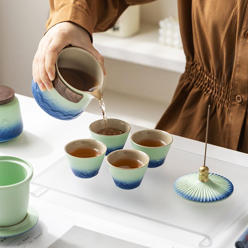 Forbidden City Kuaike Cup Set One Pot Four Cups Gift Box Business Travel Tea Set Company Team Building Activities Souvenir