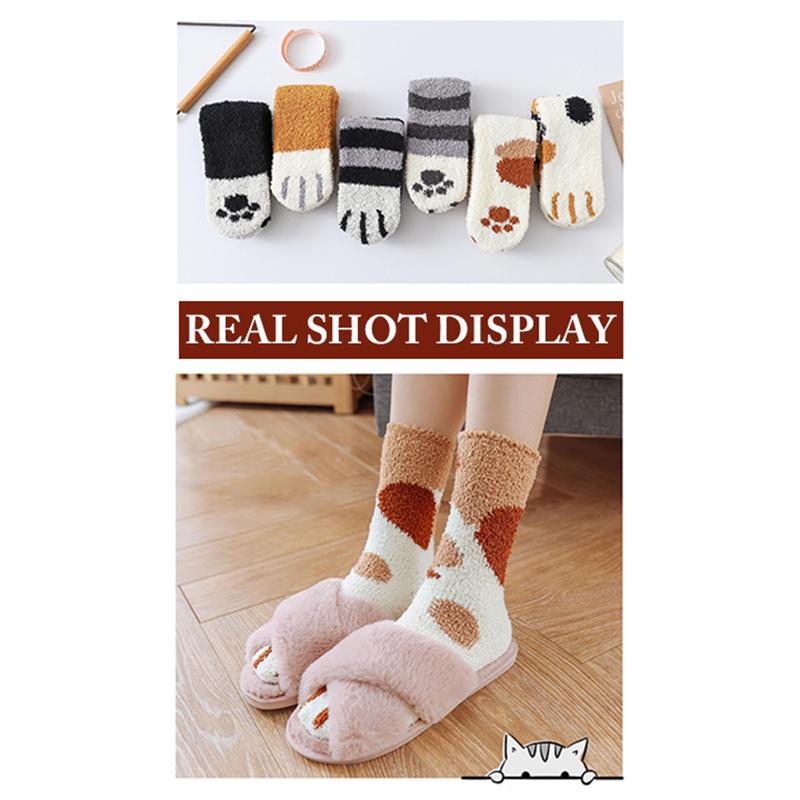 Baumwollsocken für den Winter, mit lustigem Aufdruck, Katzenpfote, warme Socken, Kawaii, süß, lässig, fröhlich, Modedesigner-Socken für Männer und Frauen
