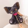 Cute Devon Rex Cat Plush Toy Realistic Stuffed Animal with Big Ears Soft Lifelike Gift for Cat Lovers Birthday Xmas Gifts