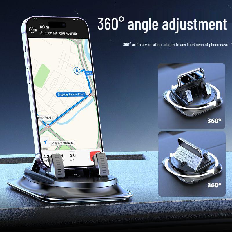 Shockproof Rotating Car Phone Holder with Large Non-slip Base & Emblem