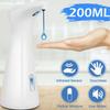200ML Automatische Sensor Flüssigseifenspender Infrarot Smart Sensor Berührungsloser Desinfektionsmittelspender für Küche Badezimmer Weiß Weiß