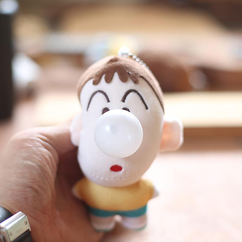 Cute Little Snot Crayon Plush Keychains Cute Plushie Doll Anime Kawaii Toys For Children Pendant Key Chain Gift