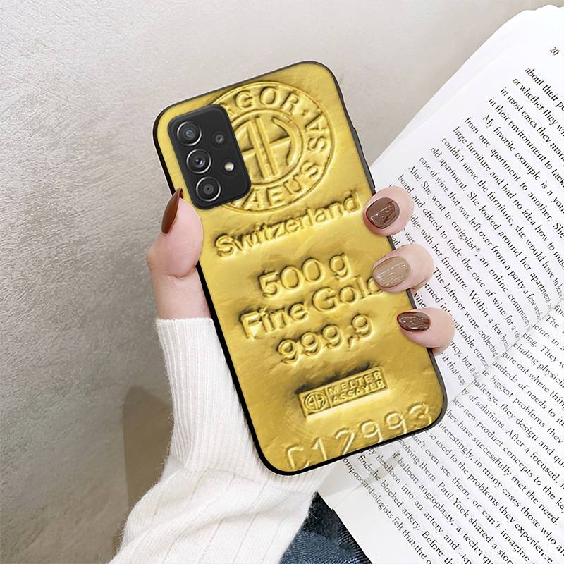 

RUICHI Switzerland Fine Gold Phone Case для Samsung Galaxy A02 A12 A21 A22 A32 A41 A42 A51 A71 A72 Shell SamsungA51