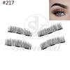 4 Pcs Sexy Long Cilia Full Coverage Cross Wispy Triple Magnet False Eyelashes Extension Tools
