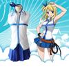 Exquisites Fairy Tail Lucy Heartfilia Cosplay Kleidung Uniform Kostüm Set Für Partys