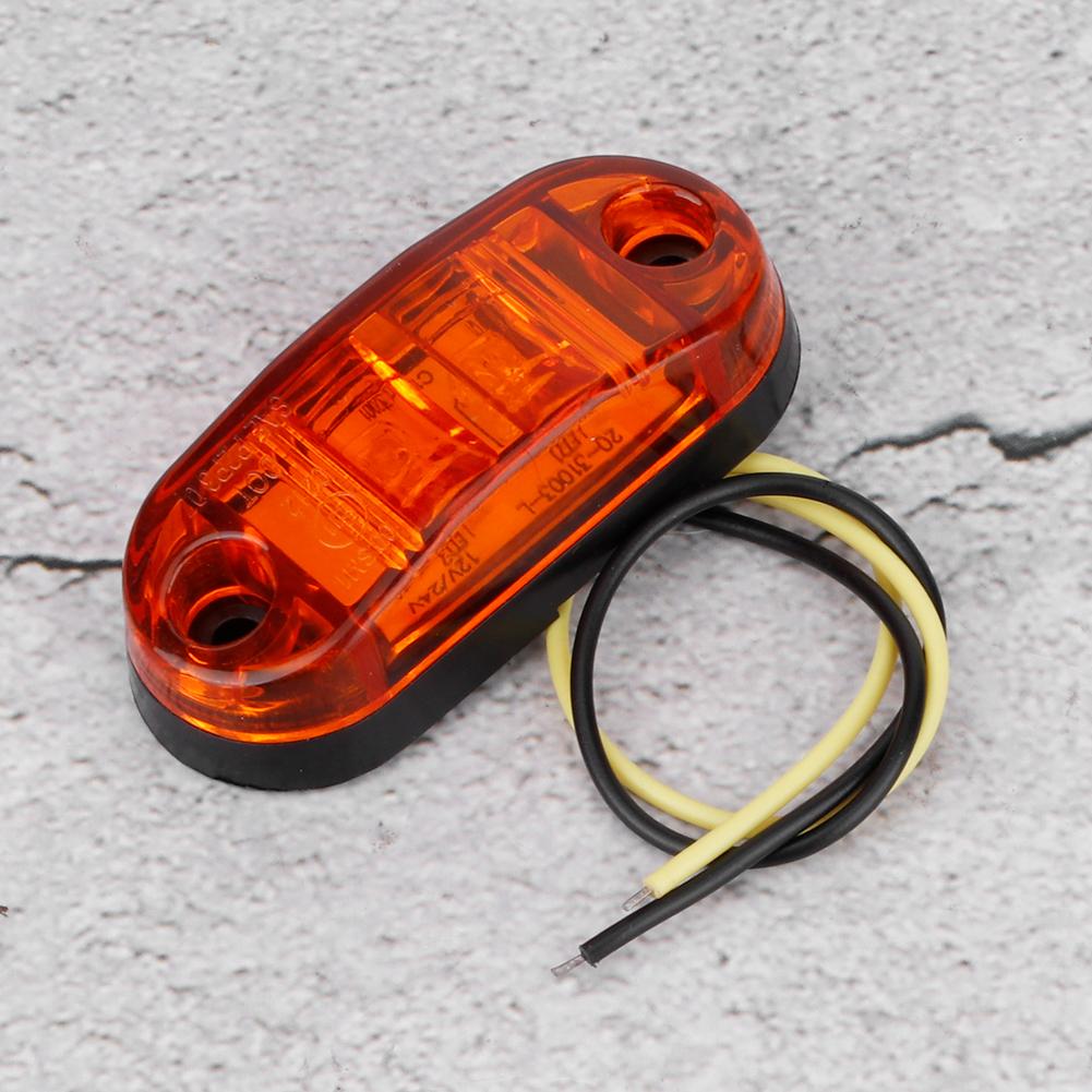 10Pcs 2LED Side Marker Light Signal Lamp for Car Truck Trailer 10-30V