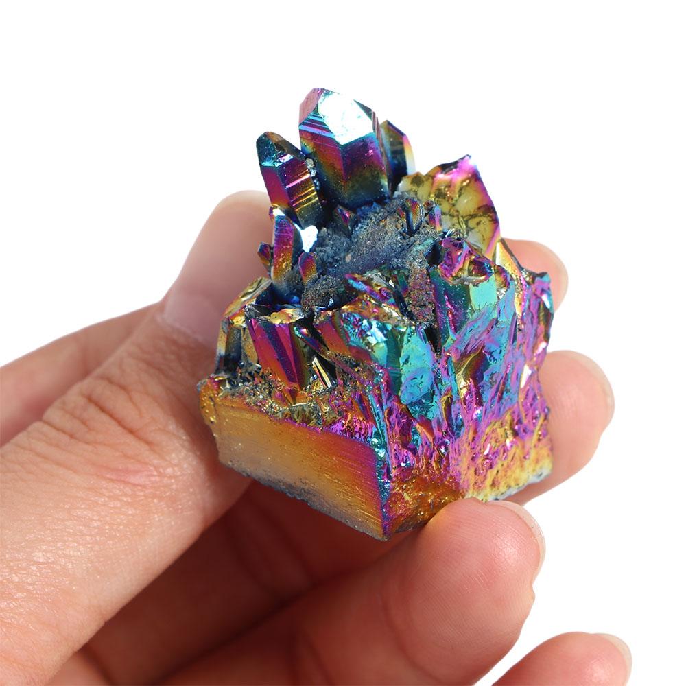 Titanium Quartz Home Decoration Specimen Mineral Stone Ornaments Reiki Stone Crystal Cluster