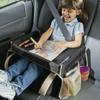 Plateau de voiture pour enfants Plateau pour siège auto d'enfant Plateau de table pour siège auto Plateau de table pour siège auto avec sangles réglables Organisateur de bureau sur les genoux avec poches