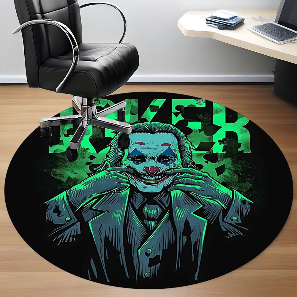 1pc Joker Clown Office Round Area Rug, Under Office Chairs Bedroom Living Room Home Decor, Room Deco, Available in Various Sizes081