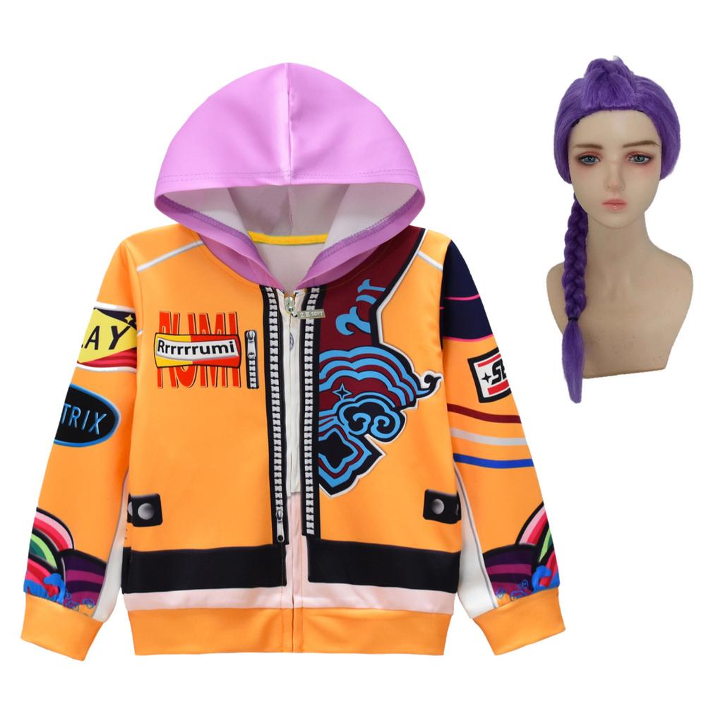 K-POP: The Witches 2 Printed Children's Long Sleeve Zipper Hooded Jacket and Pants Suit