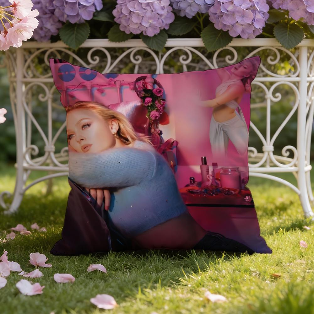 Singer Z-Zara L-Larsson Cushion Cover Home & Car Dual-Scene Pillow Cover: Reversible for Premium Comfort