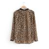 Wonderful New Women Leopard Print Chiffon Long Sleeve Slim Casual Blouse For Elegant Style