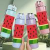 1pz Grafica Fetta di Anguria Fresca 750ml Colore Plastica Borraccia Sportiva Anti-perdite Tappo a Flip con Cannuccia Per Sport Ufficio Uso Domestico