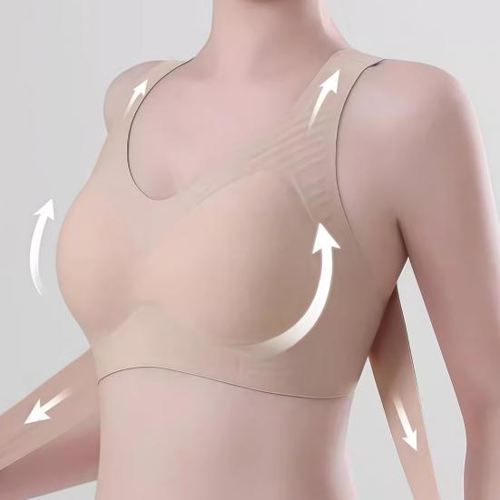 Women Posture Bras, Front Closure Seamless Wireless Bra, with Ergonomic Back Support Soft Padding Underwear, for Natural Lift Everyday Wear