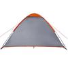 Dome Camping Tent for 4 Persons Grey and Orange Waterproof