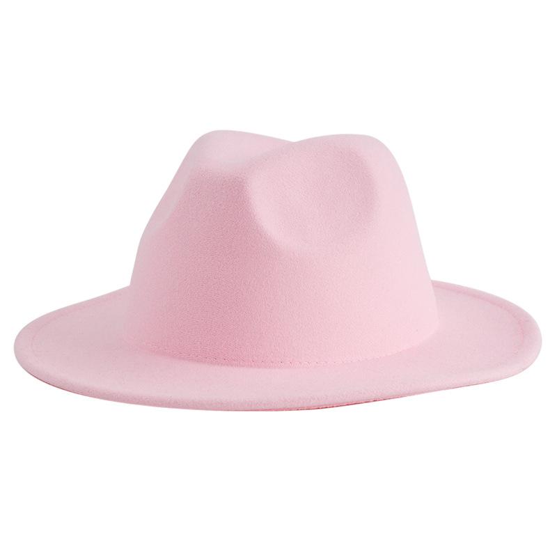 "Kapelusz jazzowy wełniany w stylu retro brytyjskim, 60 kolorów, z niestandardowym haftowanym logo"