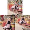 Costume da Maid Lolita Giapponese con Orecchie da Gatto per Cosplay Anime e Outfit da Ragazza Dolce
