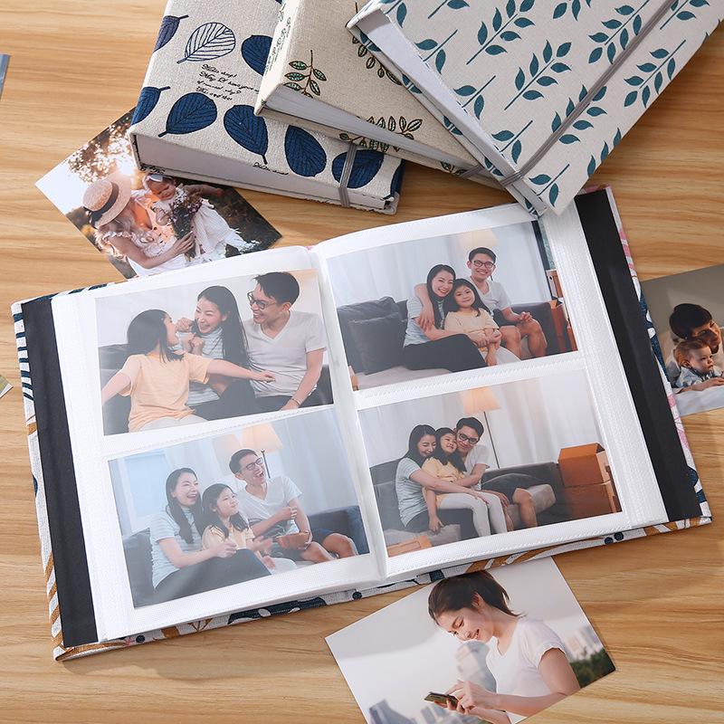 6-Inch 200-Page Cloth Cover Binding Strap Insert Children's Polaroid Photo DIY Album