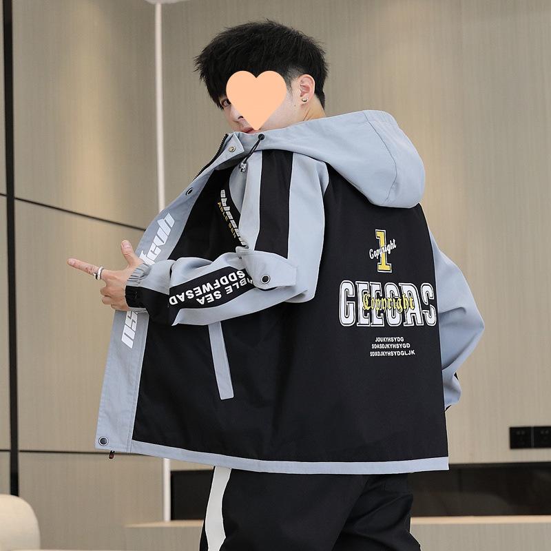 Spring and Autumn Jackets for Men and Teenagers Korean Style Fashion Trend Workwear Casual Tops