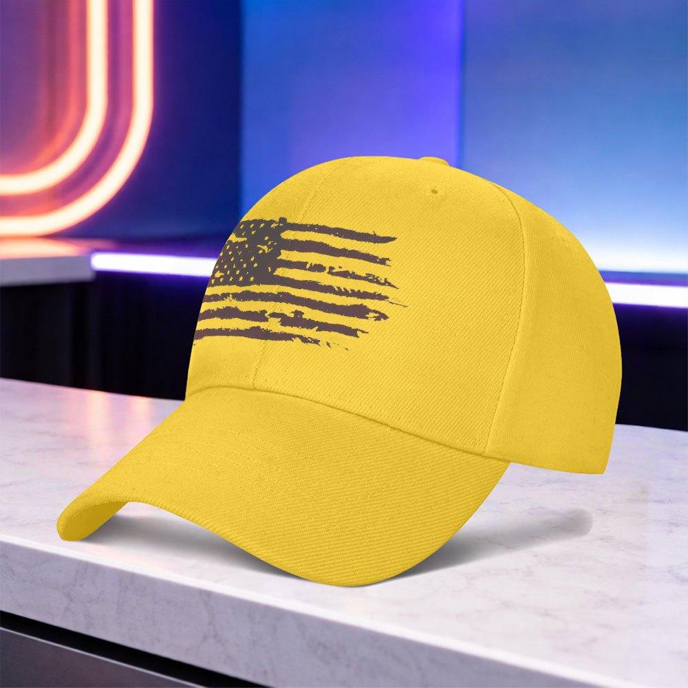 Distressed American Flag Baseball Cap Vintage Flag Print Unisex Lightweight Hat for Unisex Women