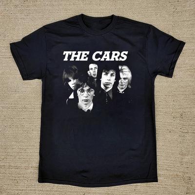 ¡EXTRAÑO! Camiseta Negra de Algodón Banda de Cars Talla Completa S-5XL Unisex HT838