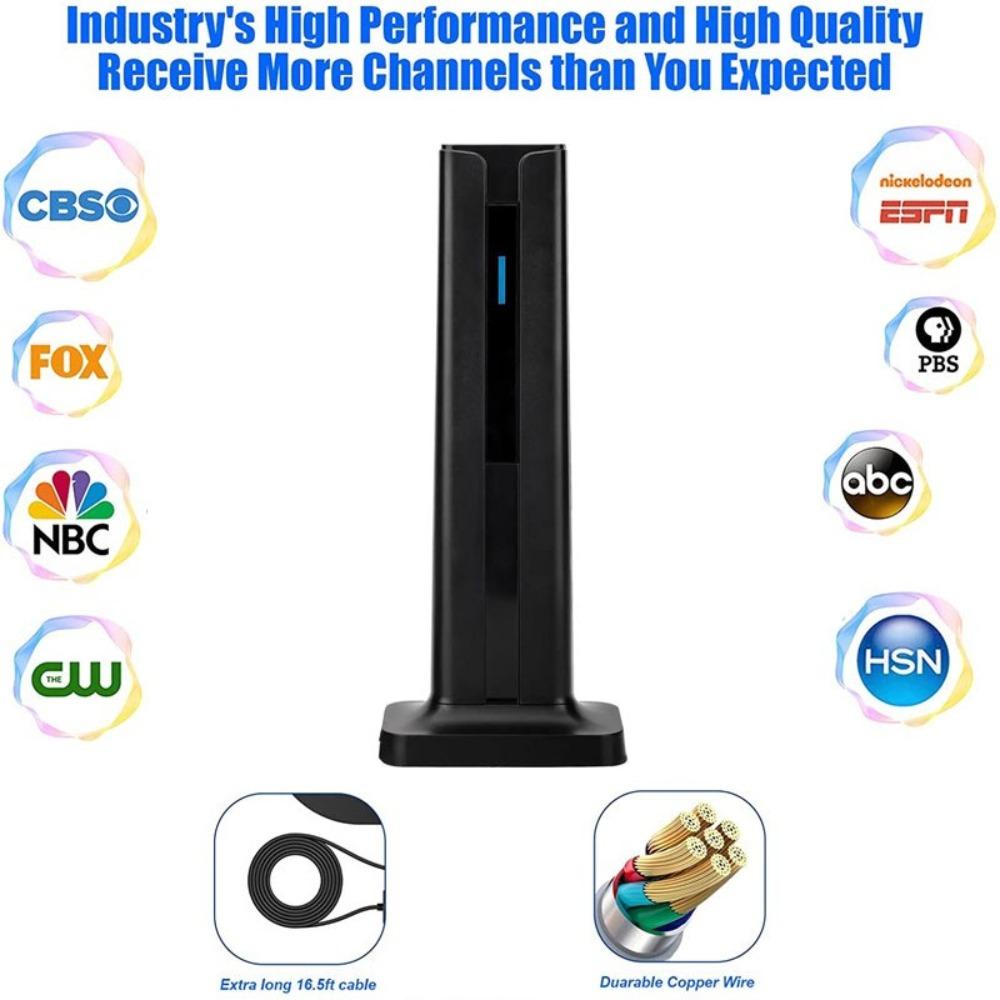 2025 Nova Antena de TV Digital Interna HDTV Tipo T Onda Terrestre Antena Vertical Recepção de Sinal Estável